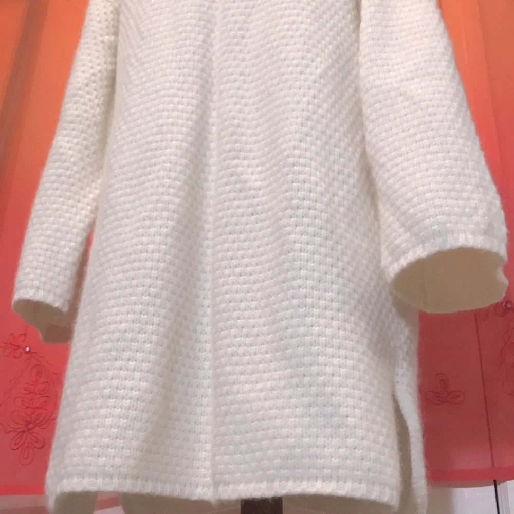 Stunning angora mix sweater coat, M/L - Picture 5 of 9